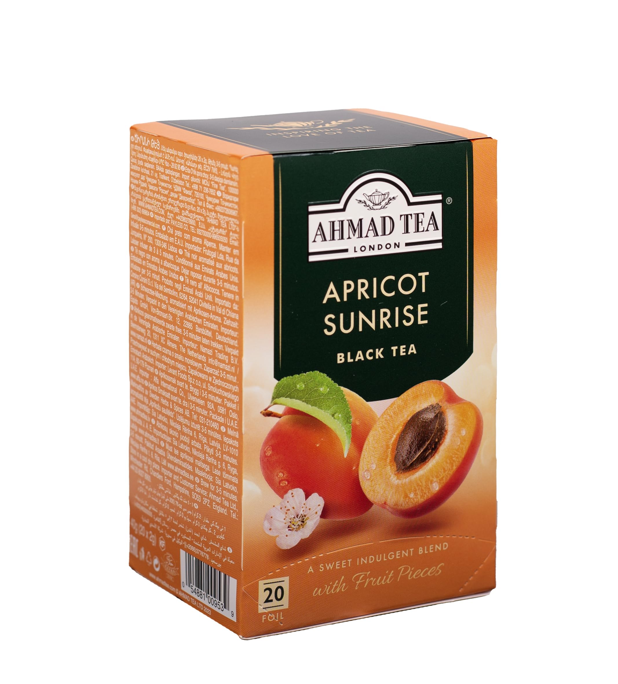 Ahmad Tea Apricot Sunrise , Tea Bags, 20-Count Boxes - Image 3