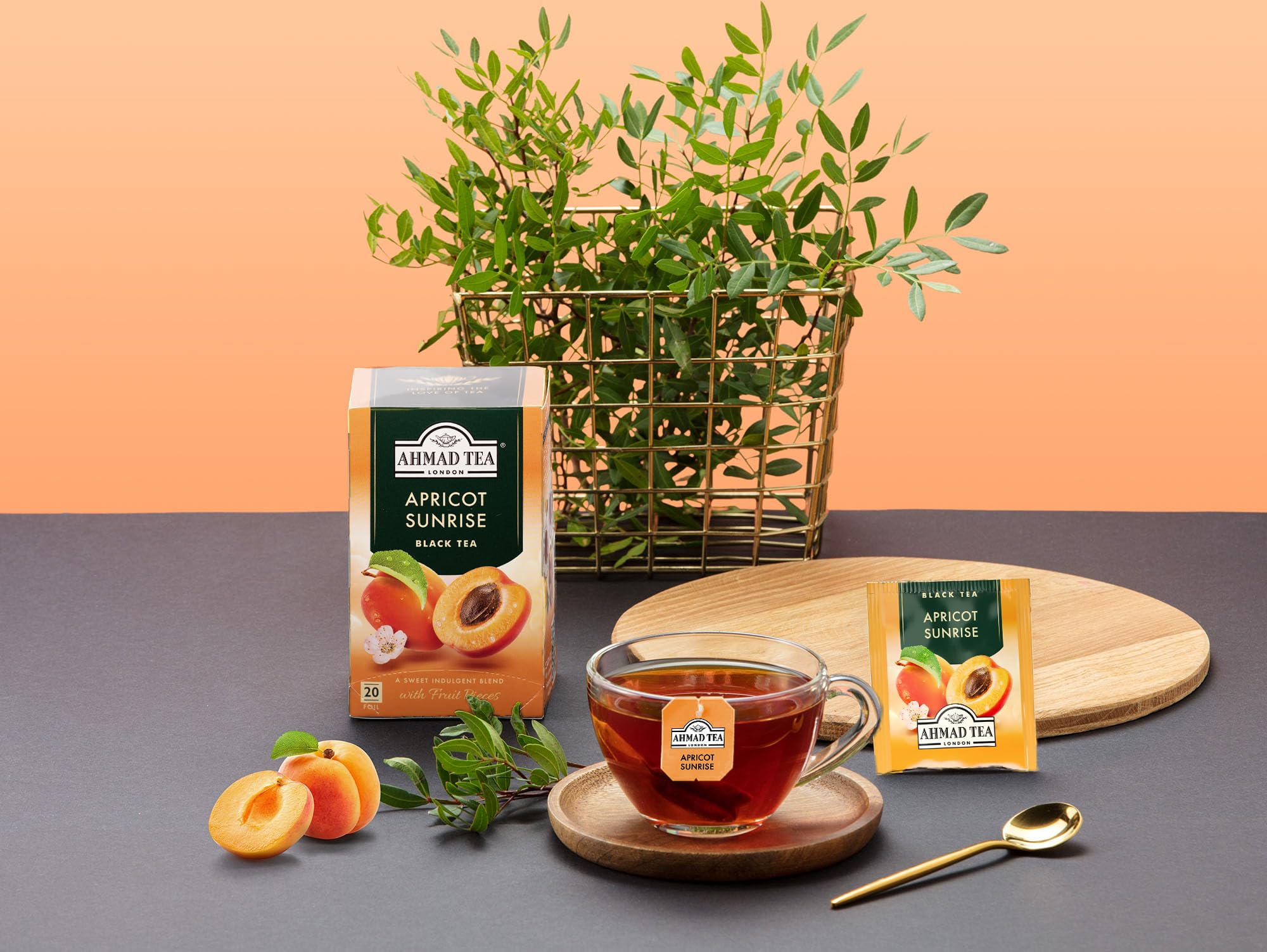 Ahmad Tea Apricot Sunrise , Tea Bags, 20-Count Boxes - Image 5