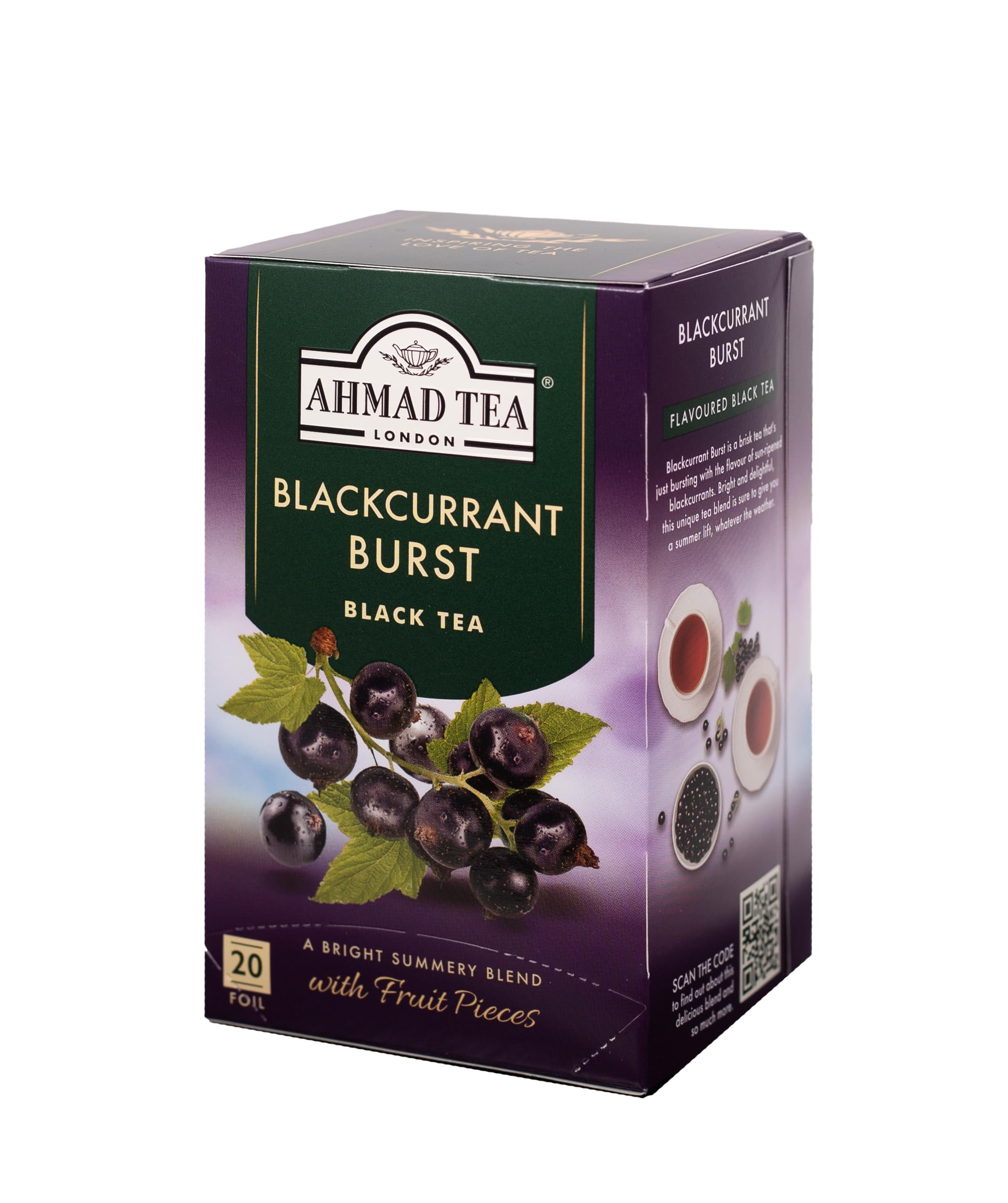 Ahmad Tea Blackcurrant Burst Black Tea, 20-Count Boxes (Pack of 1) - Image 7