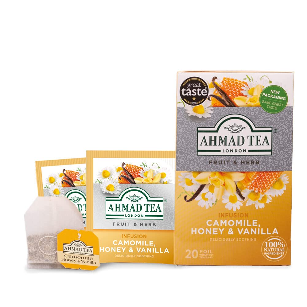 Ahmad Tea Camomile Tea with Honey & Vanilla 20 Count (Pack of 1) - Image 4