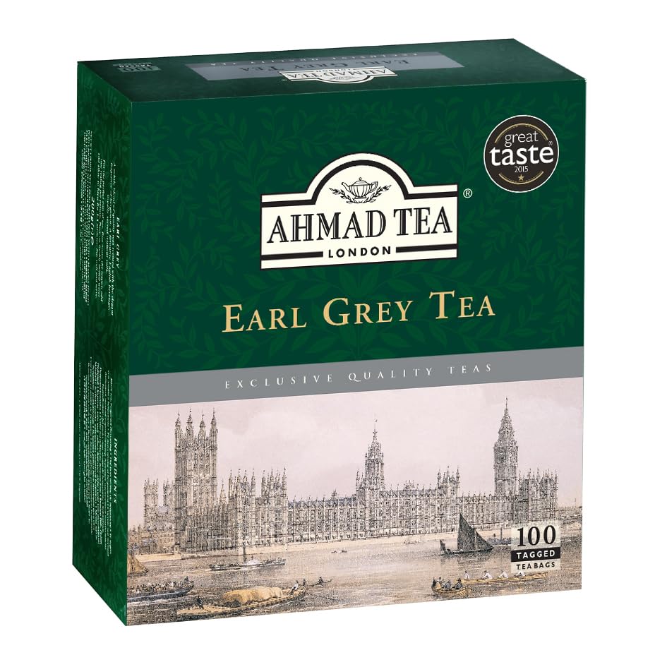 Ahmad Tea Earl Grey Tea, Tagged Teabags without envelopes, 100 Count - Image 4