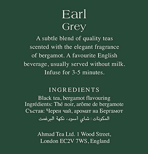 Ahmad Tea Earl Grey Tea, Tagged Teabags without envelopes, 100 Count - Image 7