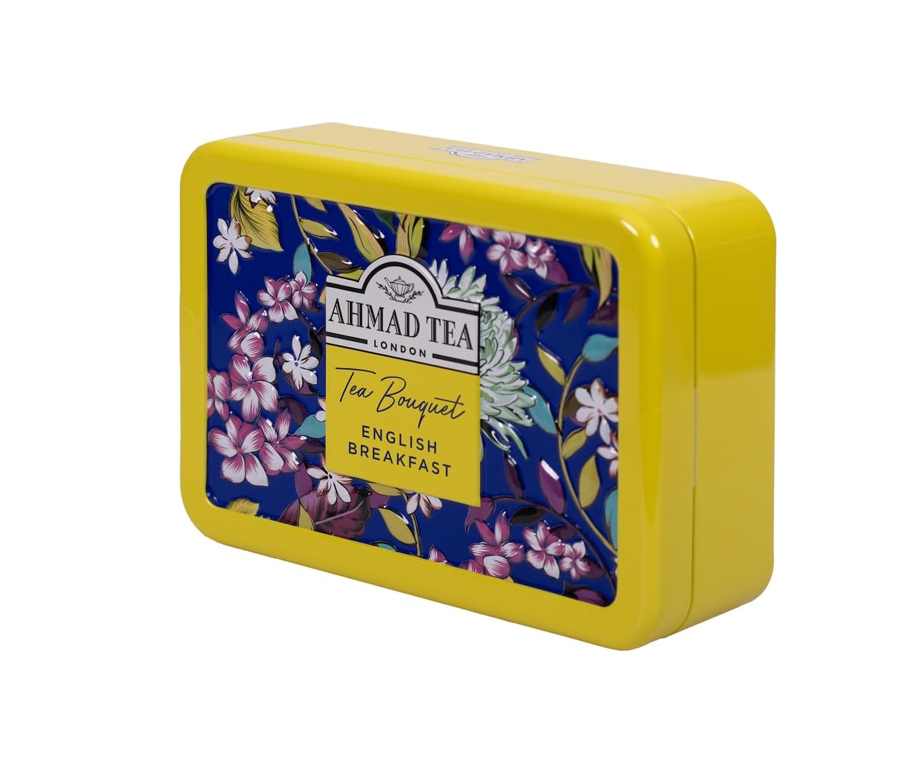 Ahmad Tea Floral Tea Tin Gift, Yellow Caddy, English Breakfast, 10 Tea Bags - Image 3