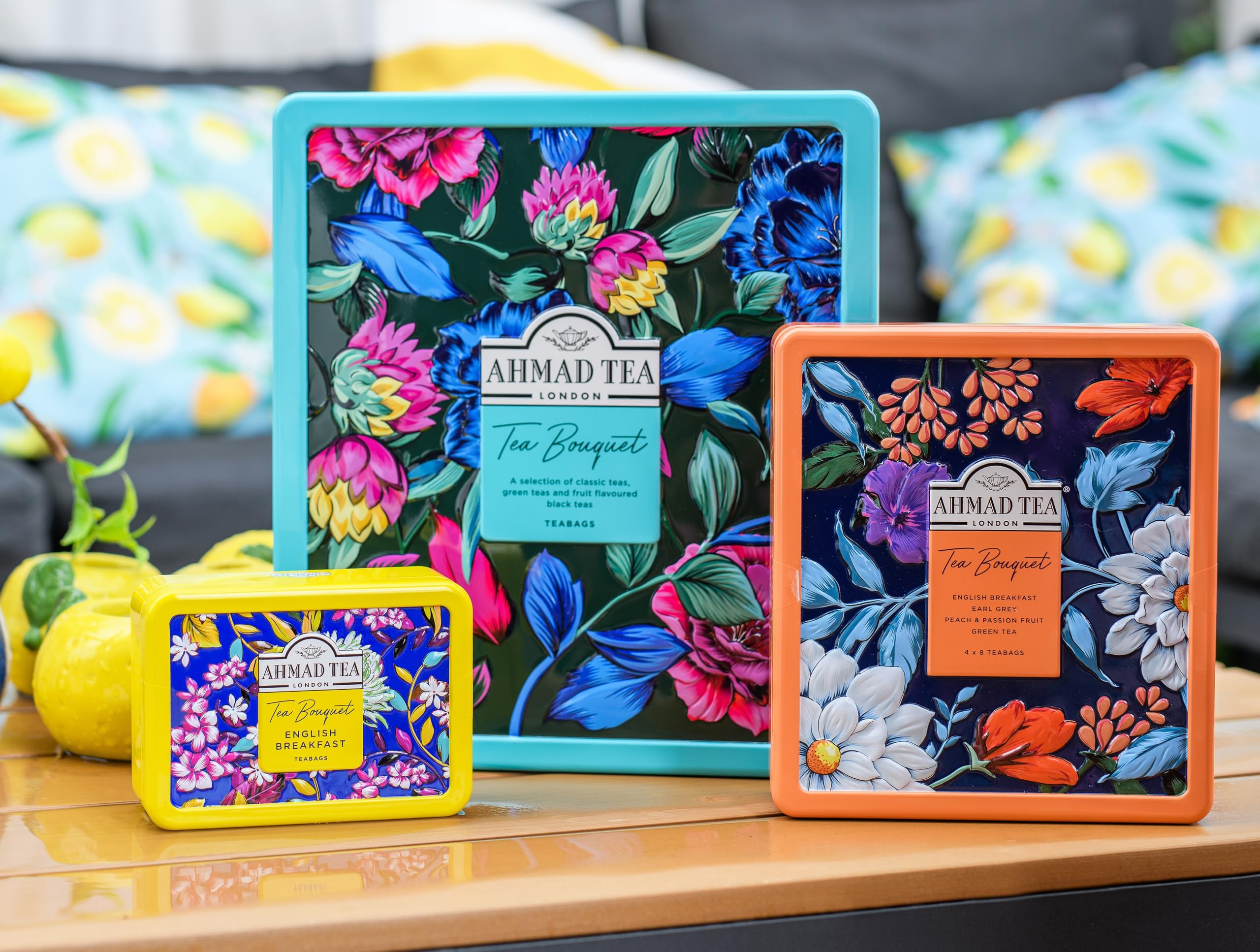 Ahmad Tea Floral Tea Tin Gift, Yellow Caddy, English Breakfast, 10 Tea Bags - Image 6