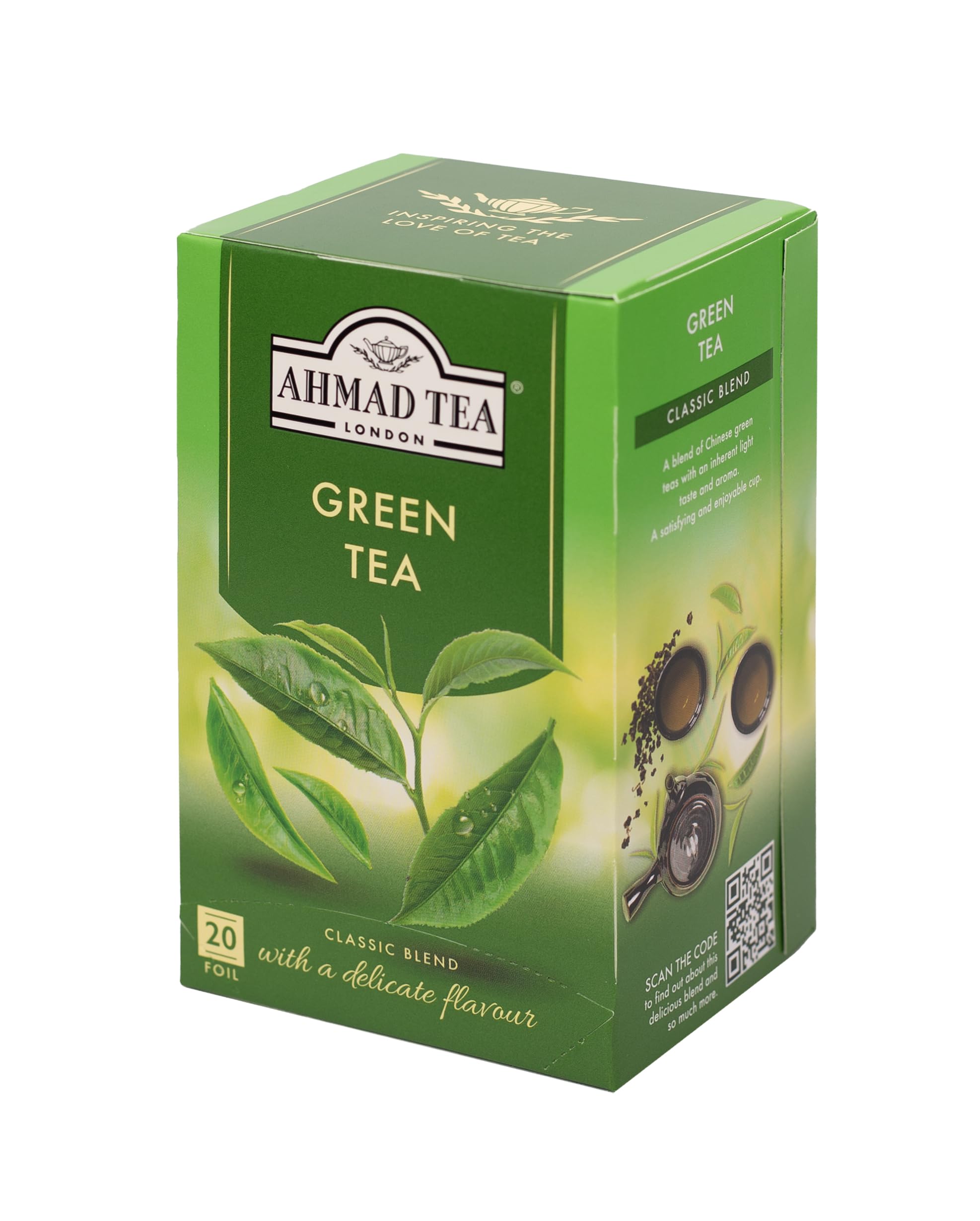 Ahmad Tea Green Tea Pure, 20-Count Boxes (Pack of 6) - Image 3