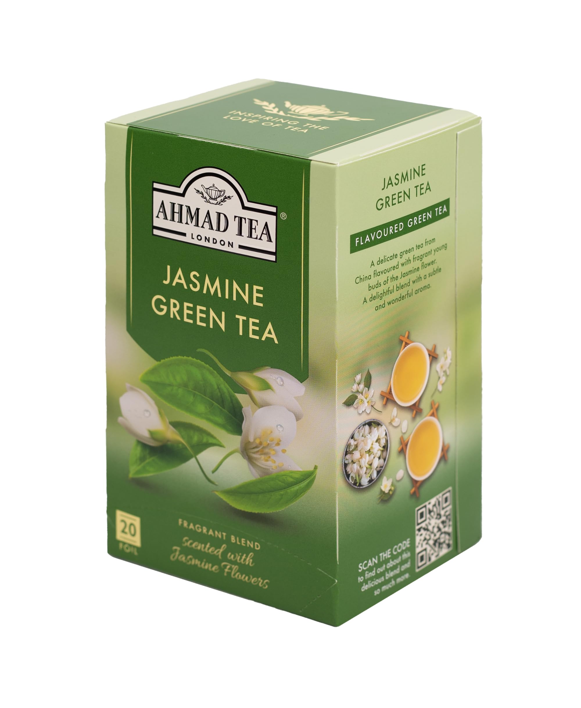 Ahmad Tea Jasmine Romance Green Tea, 20-Count Boxes (Pack of 6) - Image 3