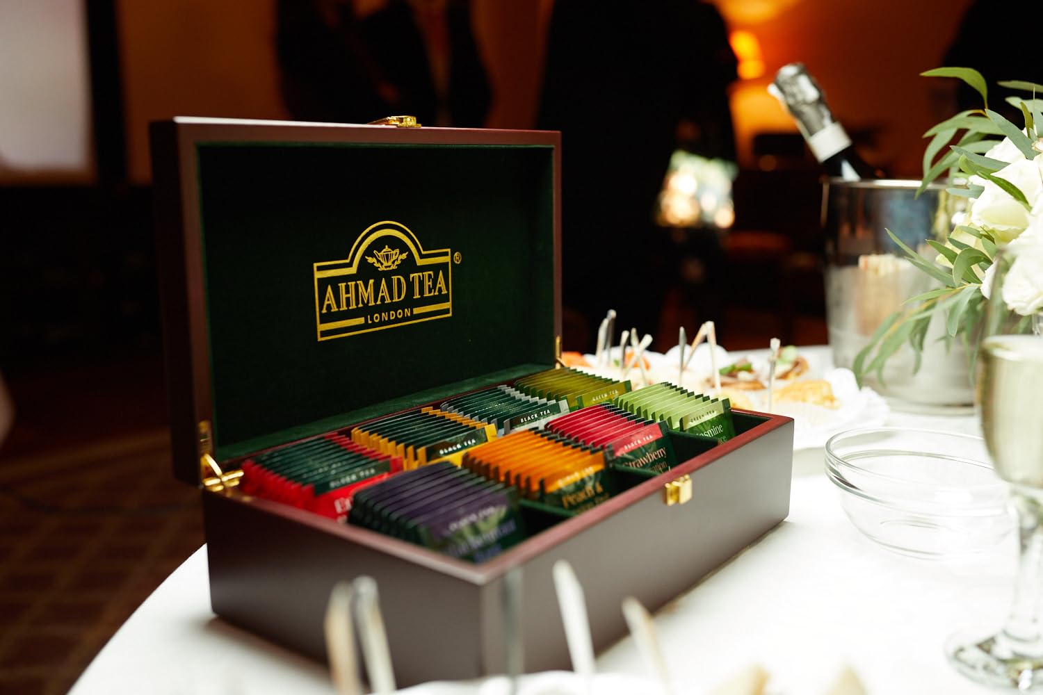 Ahmad Tea Keeper Wooden Box with 80-Count Assorted Tea Bags - Image 6