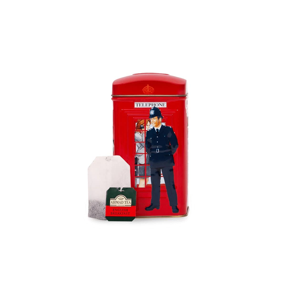 Ahmad Tea London Telephone Box Caddy Gift Tin, 20 Teabag, English Breakfast - Image 4