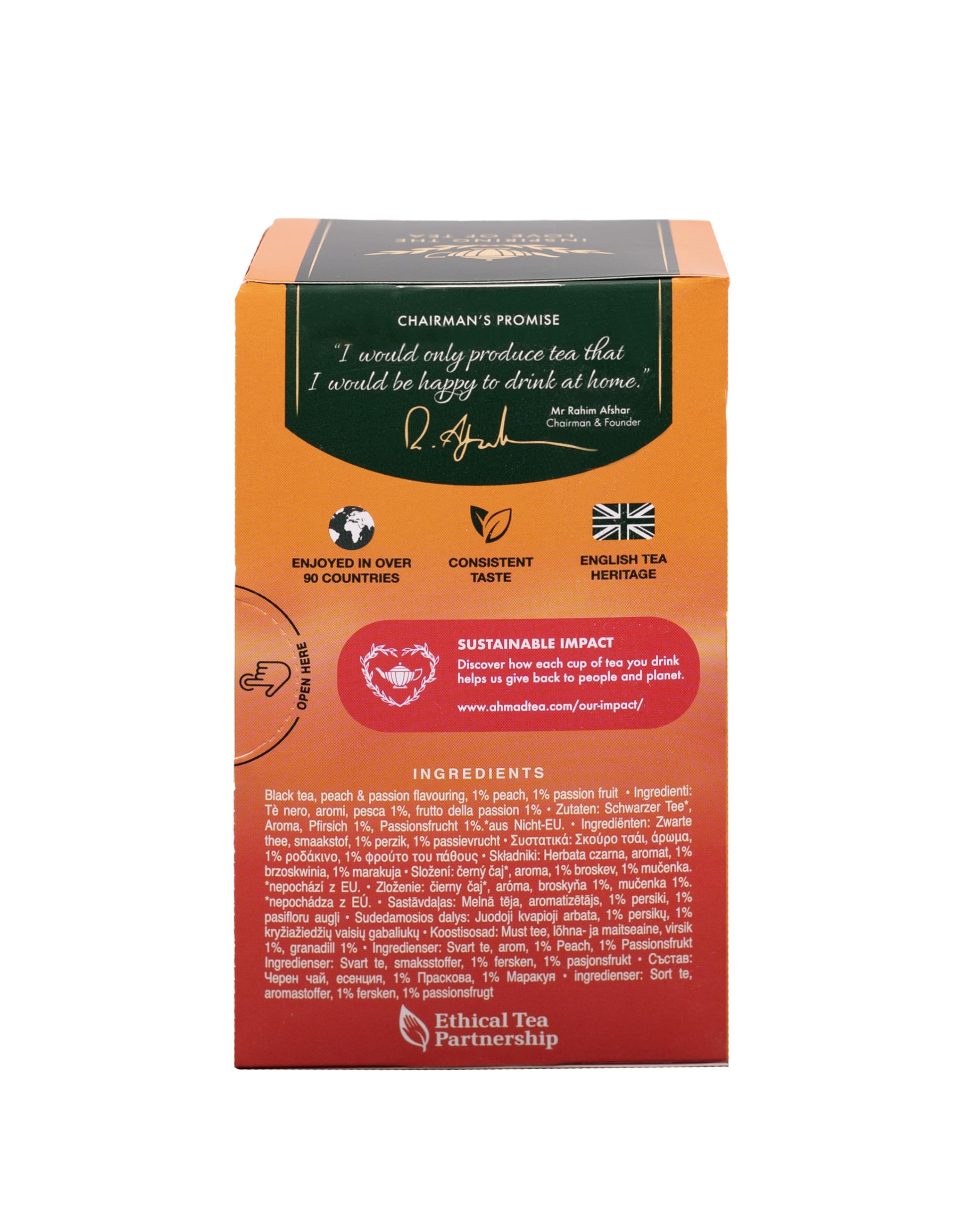Ahmad Tea of London Peach & Passion Fruit Tea Bags 20s Box - Image 3
