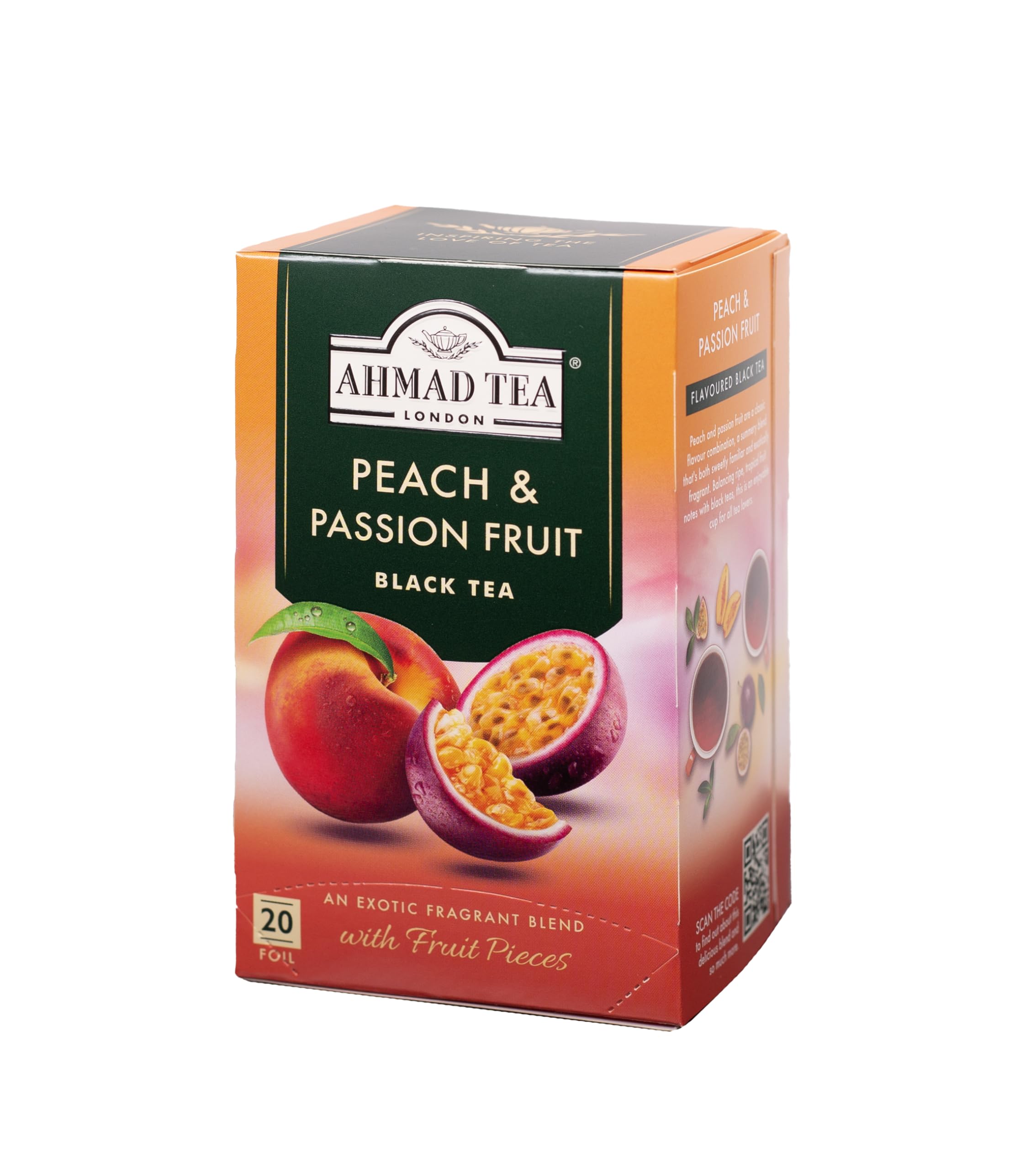 Ahmad Tea of London Peach & Passion Fruit Tea Bags 20s Box - Image 5