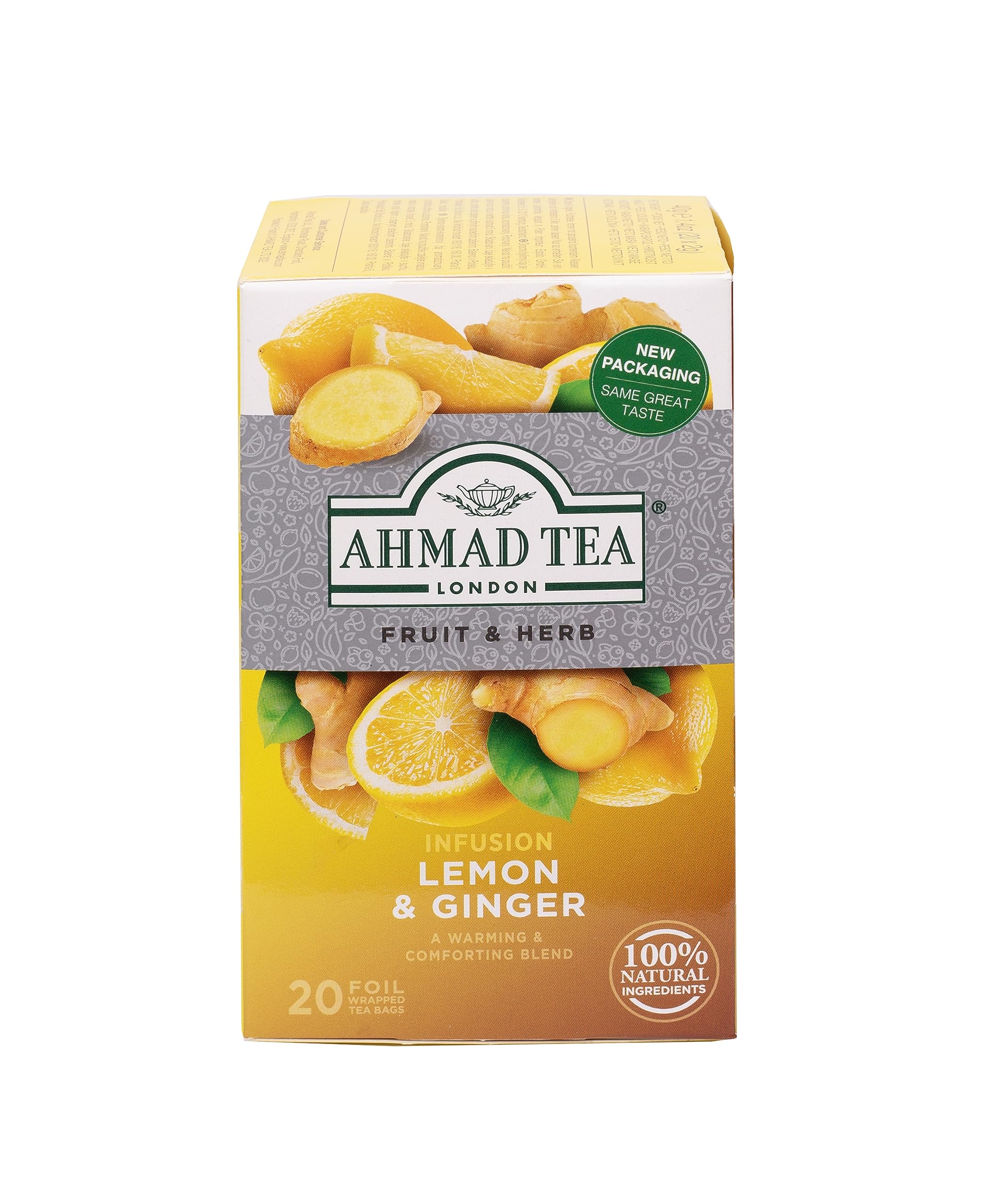 Ahmad Tea Tea Infusion, Lemon & Ginger, 40G, 20 Count - Image 3