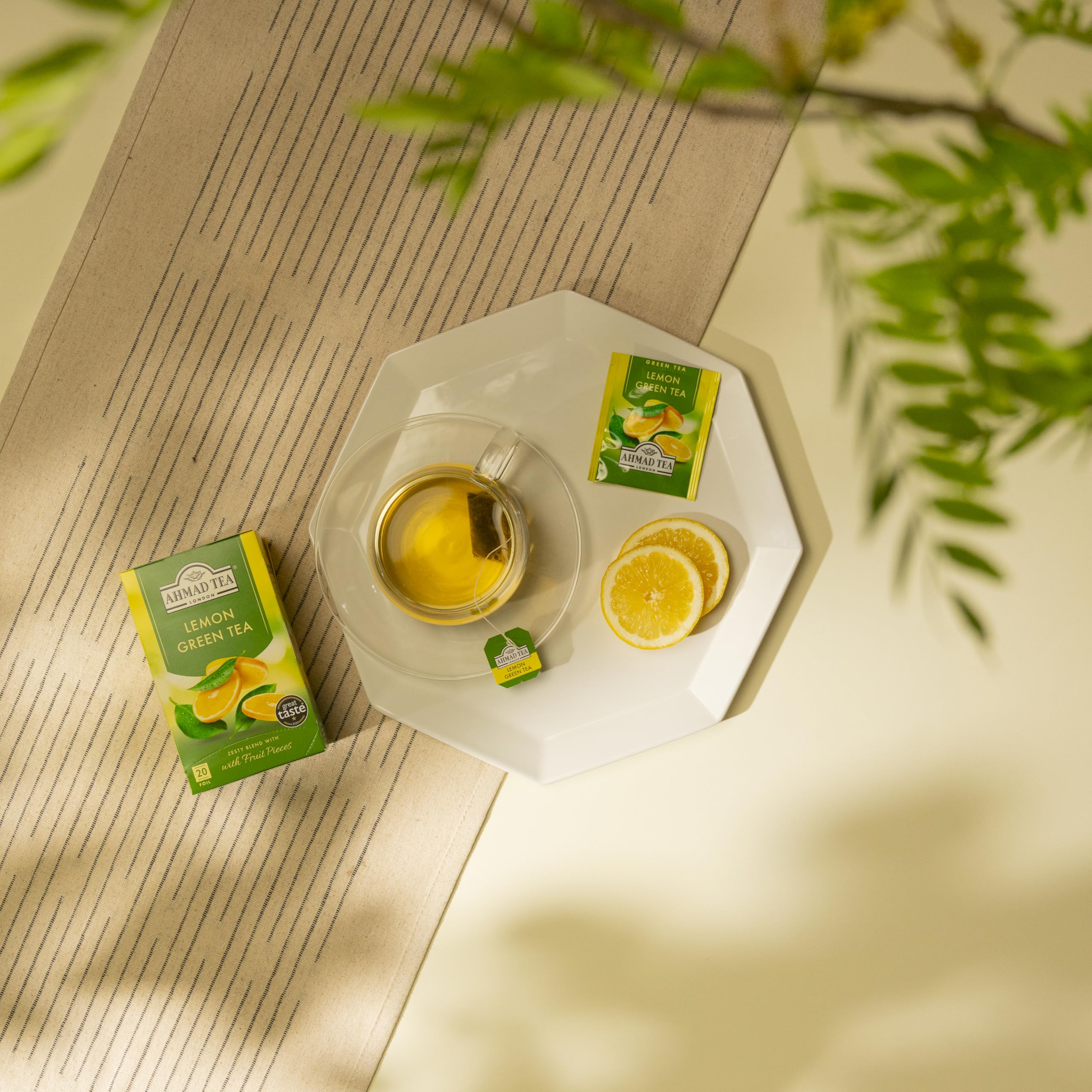 English Teas, "Lemon Green Tea" - Tagged & Aluminium Foil Enveloped Teabags - Image 6